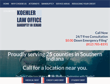 Tablet Screenshot of koehlerbankruptcy.com